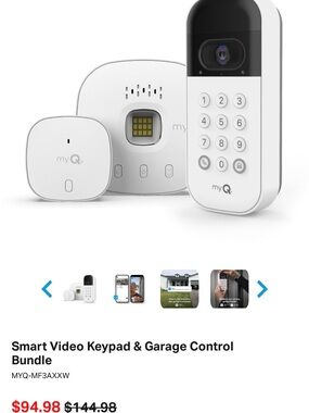 Smart Video Keypad & Garage Control Bundle - White